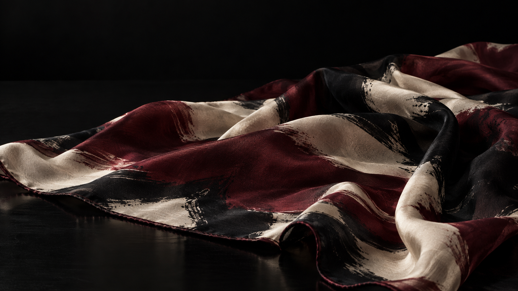 Silk-feel neck scarves